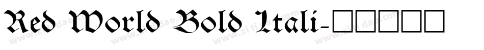 Red World Bold Itali字体转换